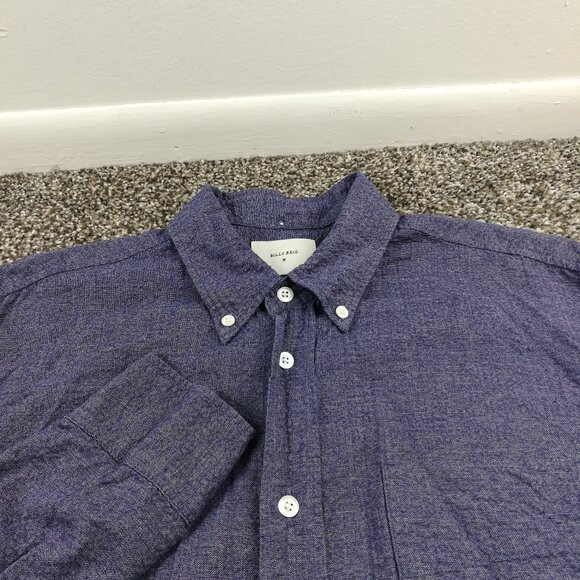 Billy Reid Shirt Seersucker Long Sleeve Button Down Blue Mens Medium - Picture 1 of 10